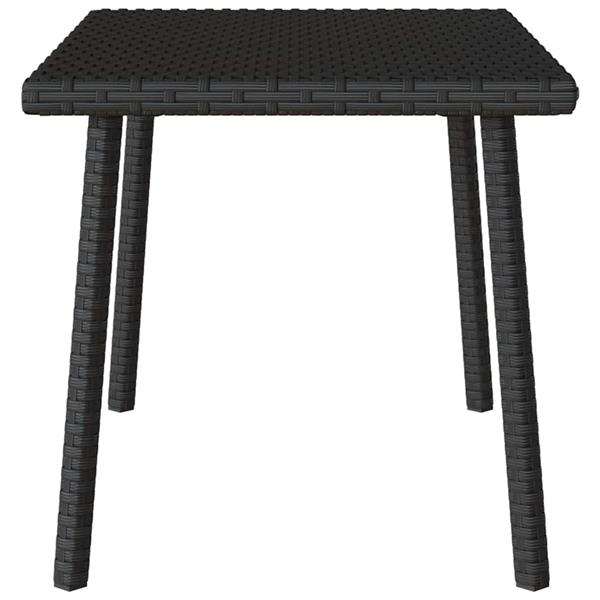 Grote foto vidaxl tuin salontafel rechthoekig 60x40x37 cm poly rattan zwart tuin en terras tuinmeubelen