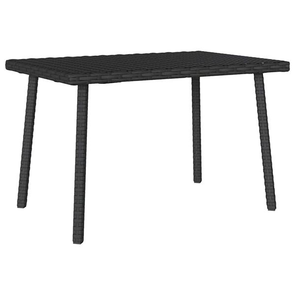 Grote foto vidaxl tuin salontafel rechthoekig 60x40x37 cm poly rattan zwart tuin en terras tuinmeubelen