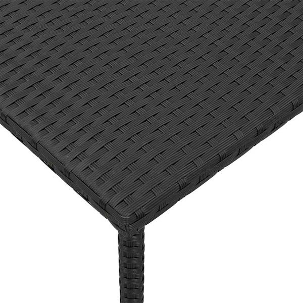 Grote foto vidaxl tuin salontafel rechthoekig 60x40x37 cm poly rattan zwart tuin en terras tuinmeubelen