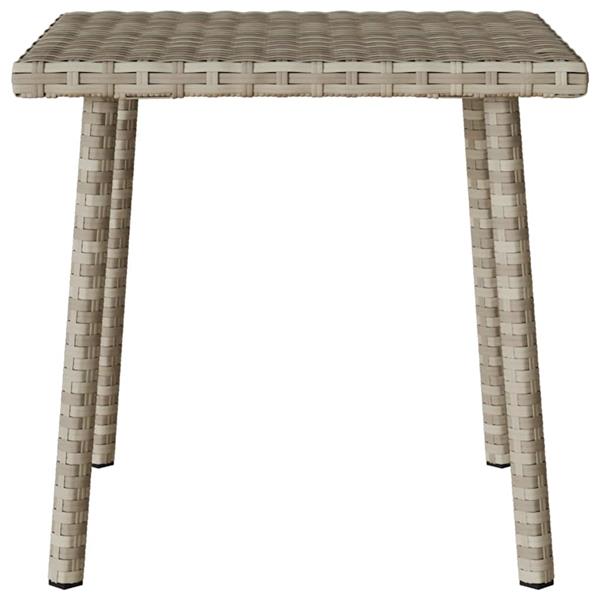 Grote foto vidaxl tuin salontafel rechthoekig 40x40x37 cm poly rattan lichtgrijs tuin en terras tuinmeubelen