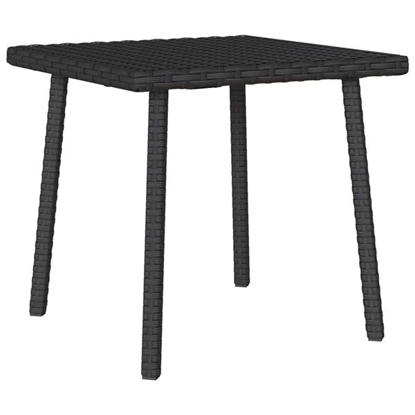 Grote foto vidaxl tuin salontafel rechthoekig 40x40x37 cm poly rattan zwart tuin en terras tuinmeubelen