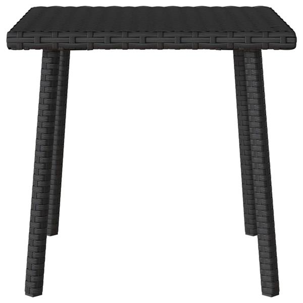 Grote foto vidaxl tuin salontafel rechthoekig 40x40x37 cm poly rattan zwart tuin en terras tuinmeubelen