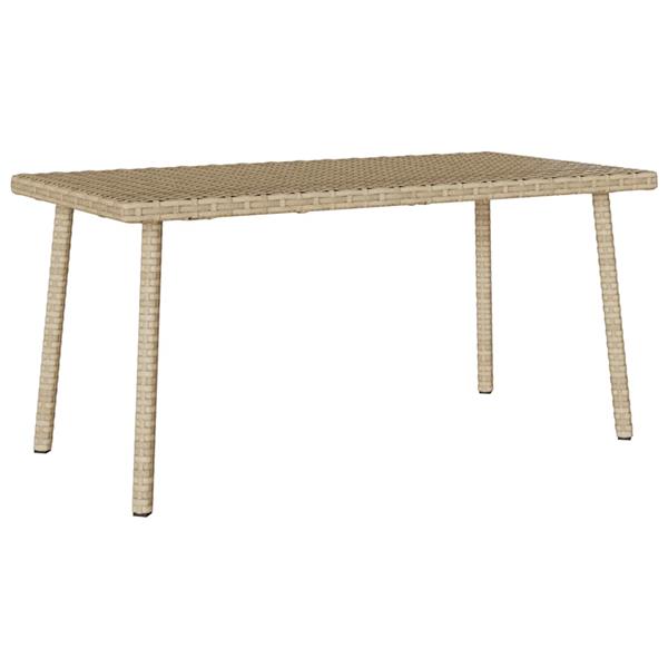Grote foto vidaxl tuin salontafel rechthoekig 80x40x37 cm poly rattan beige tuin en terras tuinmeubelen