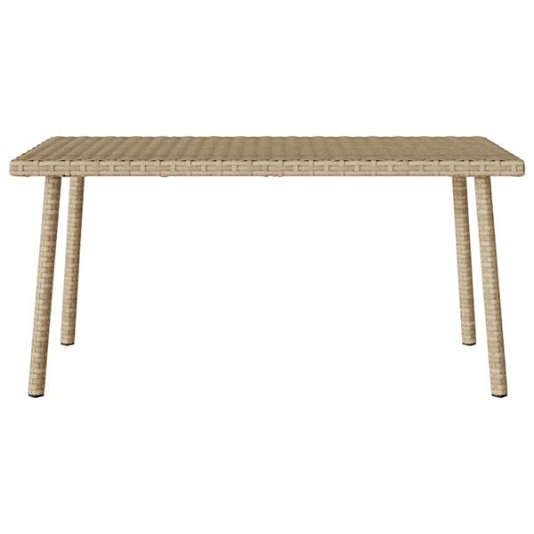 Grote foto vidaxl tuin salontafel rechthoekig 80x40x37 cm poly rattan beige tuin en terras tuinmeubelen