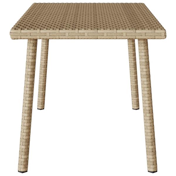 Grote foto vidaxl tuin salontafel rechthoekig 80x40x37 cm poly rattan beige tuin en terras tuinmeubelen