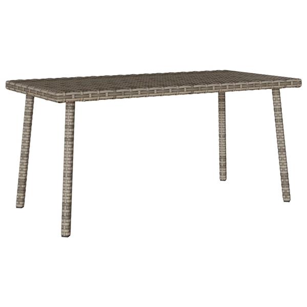 Grote foto vidaxl tuin salontafel rechthoekig 80x40x37 cm poly rattan grijs tuin en terras tuinmeubelen