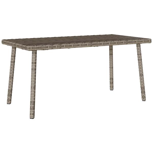 Grote foto vidaxl tuin salontafel rechthoekig 80x40x37 cm poly rattan grijs tuin en terras tuinmeubelen
