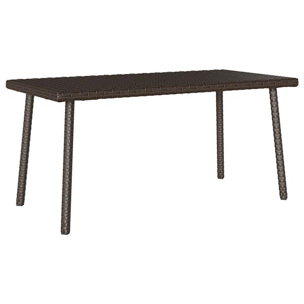 Grote foto vidaxl tuin salontafel rechthoekig 80x40x37 cm poly rattan bruin tuin en terras tuinmeubelen