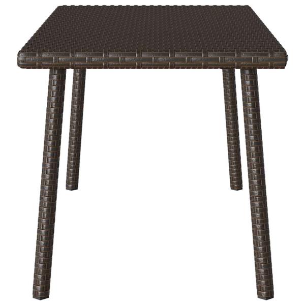 Grote foto vidaxl tuin salontafel rechthoekig 80x40x37 cm poly rattan bruin tuin en terras tuinmeubelen