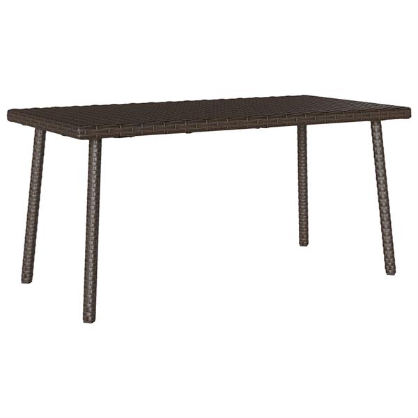 Grote foto vidaxl tuin salontafel rechthoekig 80x40x37 cm poly rattan bruin tuin en terras tuinmeubelen