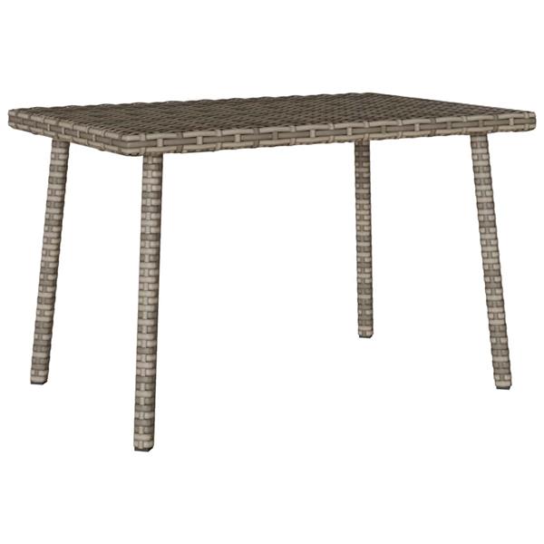Grote foto vidaxl tuin salontafel rechthoekig 60x40x37 cm poly rattan grijs tuin en terras tuinmeubelen