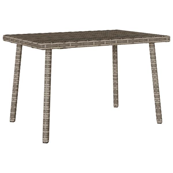 Grote foto vidaxl tuin salontafel rechthoekig 60x40x37 cm poly rattan grijs tuin en terras tuinmeubelen