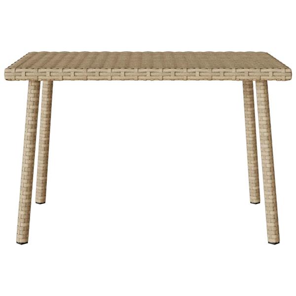 Grote foto vidaxl tuin salontafel rechthoekig 60x40x37 cm poly rattan beige tuin en terras tuinmeubelen