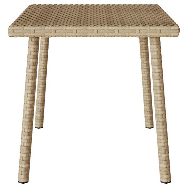 Grote foto vidaxl tuin salontafel rechthoekig 60x40x37 cm poly rattan beige tuin en terras tuinmeubelen