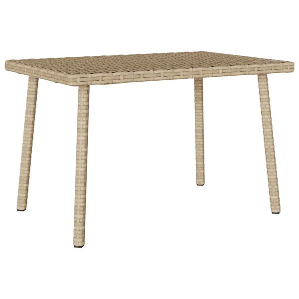 Grote foto vidaxl tuin salontafel rechthoekig 60x40x37 cm poly rattan beige tuin en terras tuinmeubelen