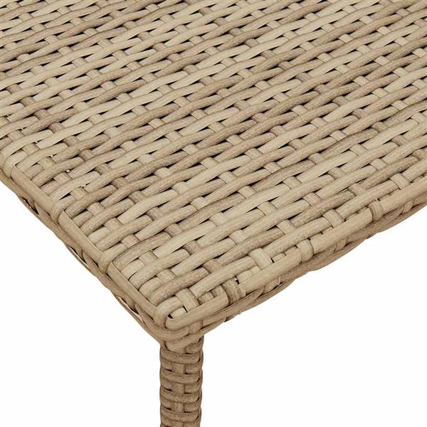 Grote foto vidaxl tuin salontafel rechthoekig 60x40x37 cm poly rattan beige tuin en terras tuinmeubelen