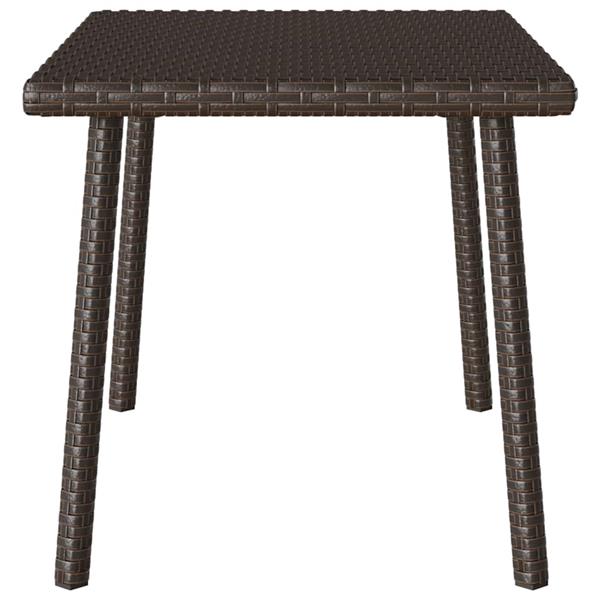 Grote foto vidaxl tuin salontafel rechthoekig 60x40x37 cm poly rattan bruin tuin en terras tuinmeubelen