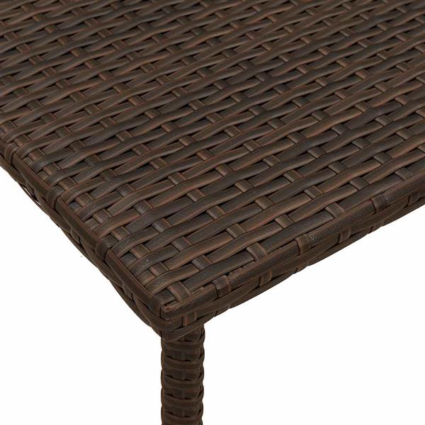 Grote foto vidaxl tuin salontafel rechthoekig 60x40x37 cm poly rattan bruin tuin en terras tuinmeubelen