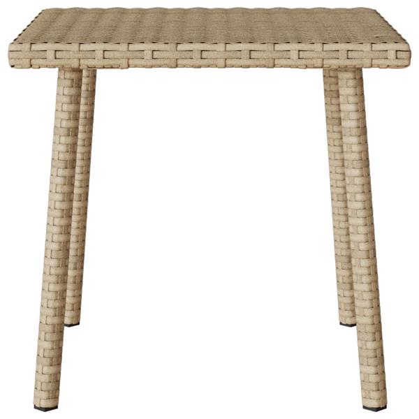 Grote foto vidaxl tuin salontafel rechthoekig 40x40x37 cm poly rattan beige tuin en terras tuinmeubelen