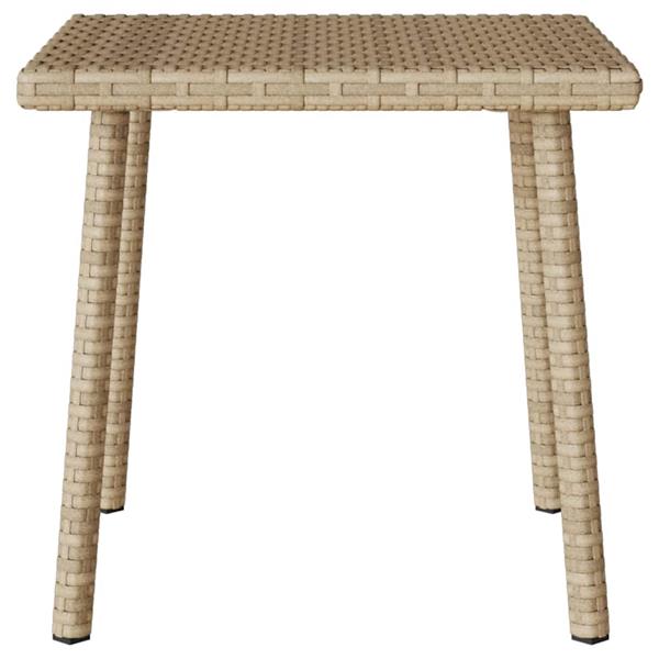 Grote foto vidaxl tuin salontafel rechthoekig 40x40x37 cm poly rattan beige tuin en terras tuinmeubelen