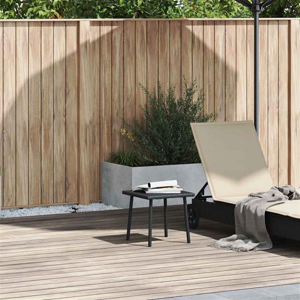 Grote foto vidaxl tuin salontafel rechthoekig 40x40x37 cm poly rattan zwart tuin en terras tuinmeubelen