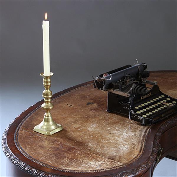 Grote foto niervormig bureau met fabelachtig mooi oud leer en 5 laden ca 1900 no.230210 antiek en kunst overige in antiek gebruiksvoorwerpen
