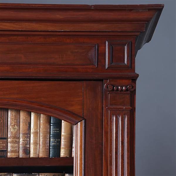 Grote foto boekenkast servieskast mahonie ca 1875 met 6 schappen no.230205 antiek en kunst stoelen en banken