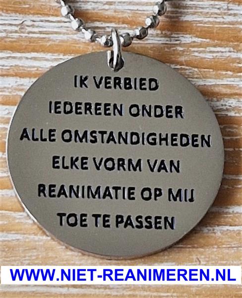 Grote foto rvs hanger niet reanimeren dnr sieraden tassen en uiterlijk bedels en hangers