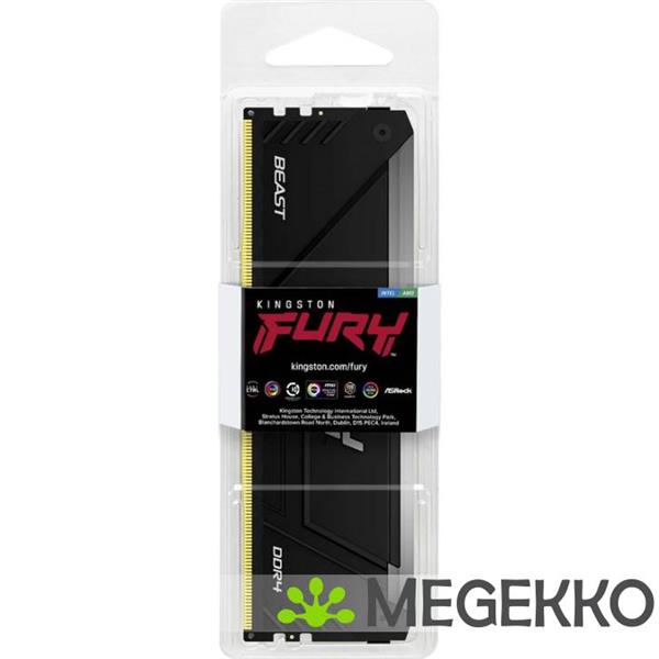 Grote foto kingston ddr4 fury beast rgb 1x8gb 3200 computers en software harde schijven