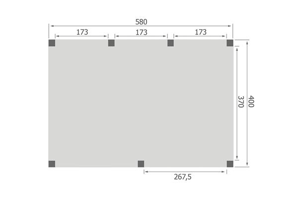 Grote foto overkapping base serie 1 douglas 600 x 400 cm tuin en terras tuinhuisjes en blokhutten