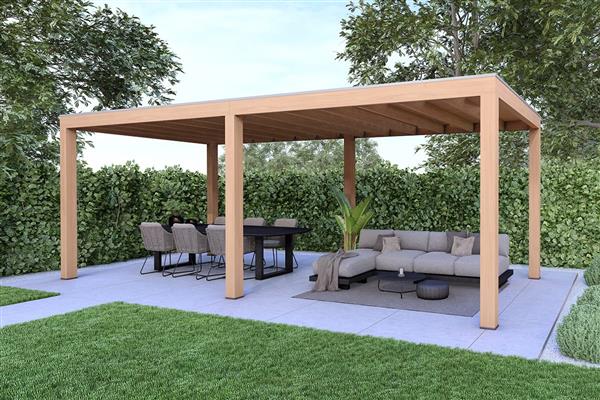 Grote foto overkapping base serie 1 douglas 800 x 400 cm tuin en terras tuinhuisjes en blokhutten