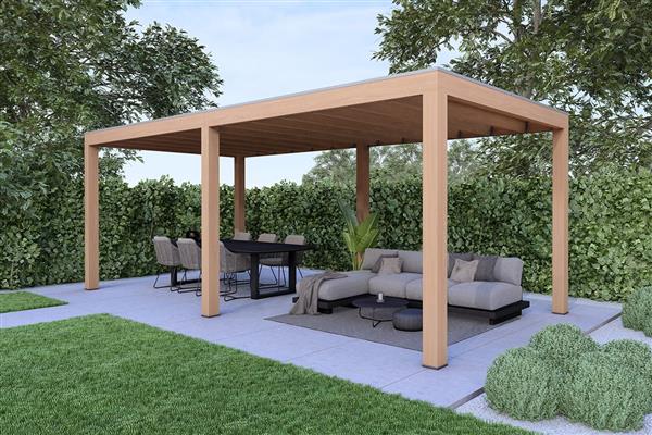 Grote foto overkapping base serie 1 douglas 800 x 400 cm tuin en terras tuinhuisjes en blokhutten