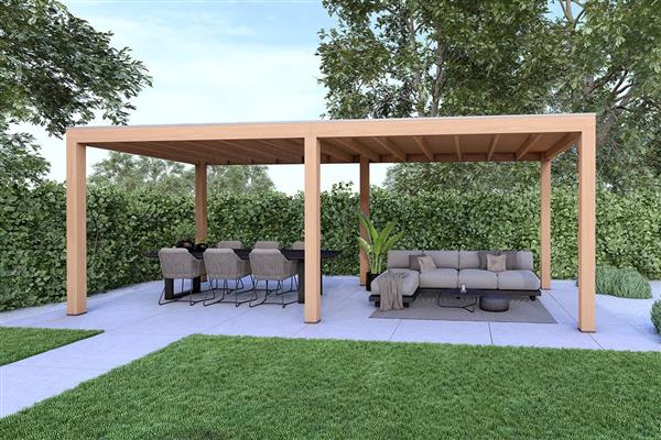Grote foto overkapping base serie 1 douglas 800 x 400 cm tuin en terras tuinhuisjes en blokhutten