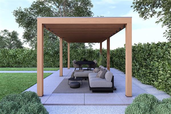 Grote foto overkapping base serie 1 douglas 800 x 400 cm tuin en terras tuinhuisjes en blokhutten