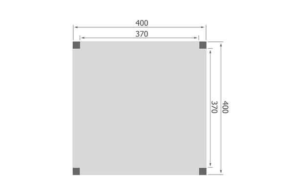 Grote foto overkapping base serie 1 douglas 400 x 400 cm tuin en terras tuinhuisjes en blokhutten