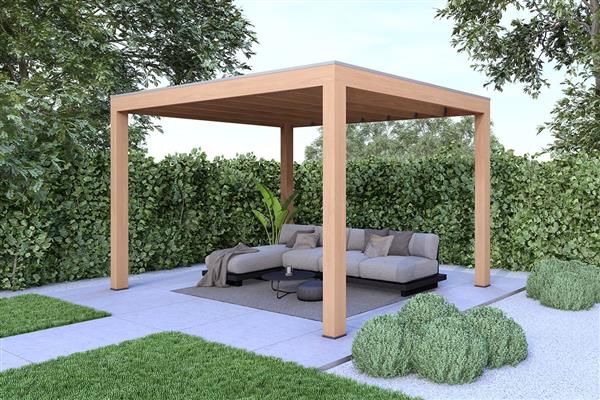 Grote foto overkapping base serie 1 douglas 400 x 400 cm tuin en terras tuinhuisjes en blokhutten