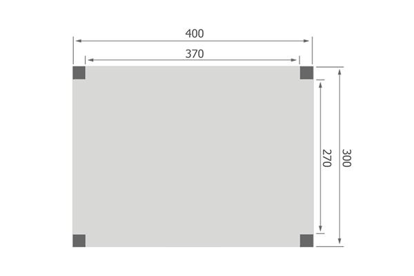 Grote foto overkapping base serie 1 douglas 400 x 300 cm tuin en terras tuinhuisjes en blokhutten