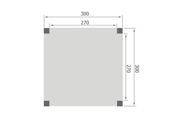 Grote foto overkapping base serie 1 douglas 300 x 300 cm tuin en terras tuinhuisjes en blokhutten