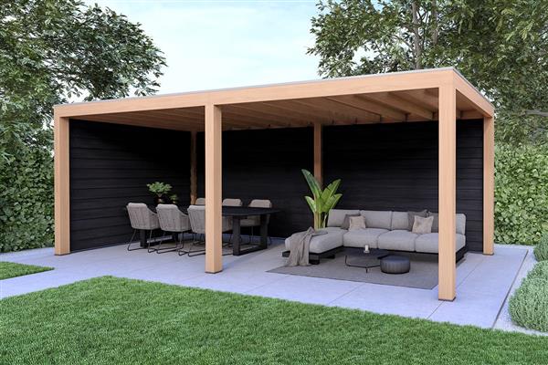 Grote foto overkapping base serie 2 douglas 500 x 400 cm tuin en terras tuinhuisjes en blokhutten
