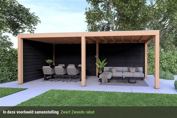 Grote foto overkapping base serie 2 douglas 500 x 400 cm tuin en terras tuinhuisjes en blokhutten