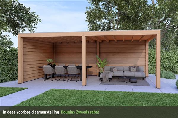 Grote foto overkapping base serie 2 douglas 500 x 400 cm tuin en terras tuinhuisjes en blokhutten