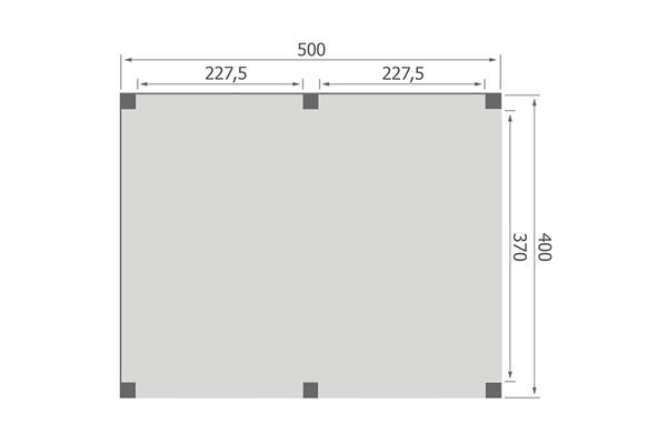 Grote foto overkapping base serie 2 douglas 500 x 400 cm tuin en terras tuinhuisjes en blokhutten