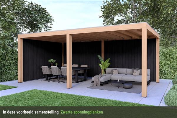 Grote foto overkapping base serie 2 douglas 500 x 400 cm tuin en terras tuinhuisjes en blokhutten