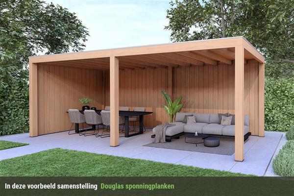 Grote foto overkapping base serie 2 douglas 500 x 400 cm tuin en terras tuinhuisjes en blokhutten