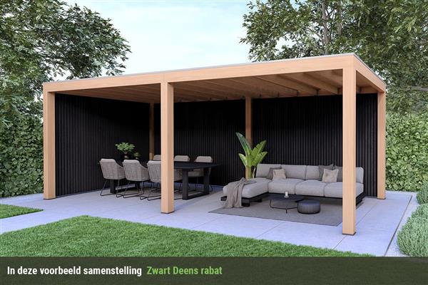 Grote foto overkapping base serie 2 douglas 500 x 400 cm tuin en terras tuinhuisjes en blokhutten