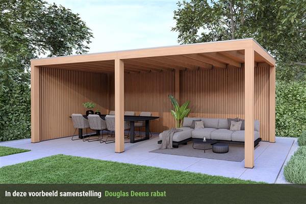 Grote foto overkapping base serie 2 douglas 500 x 400 cm tuin en terras tuinhuisjes en blokhutten