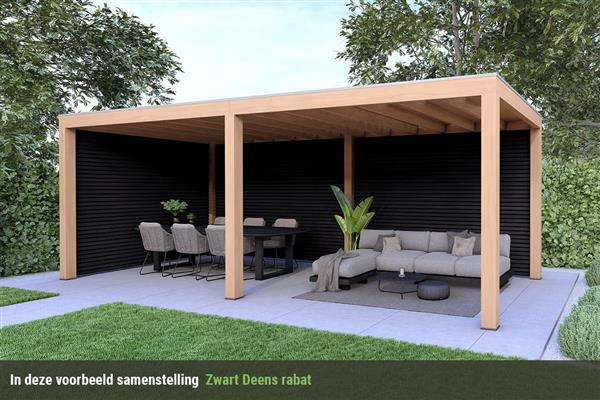 Grote foto overkapping base serie 2 douglas 500 x 400 cm tuin en terras tuinhuisjes en blokhutten