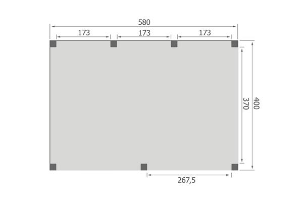 Grote foto overkapping base serie 2 douglas 600 x 400 cm tuin en terras tuinhuisjes en blokhutten
