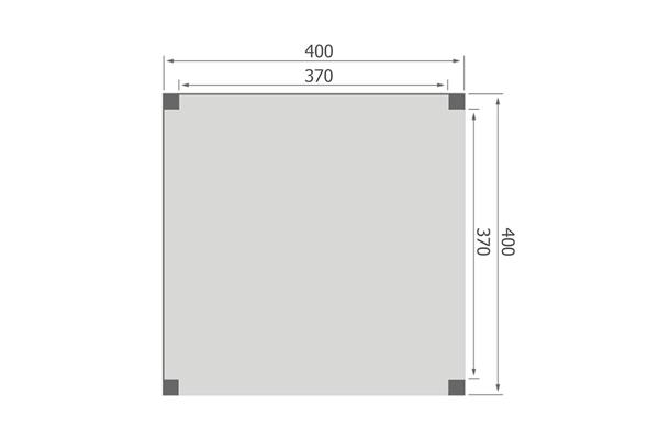 Grote foto overkapping base serie 2 douglas 400 x 400 cm tuin en terras tuinhuisjes en blokhutten
