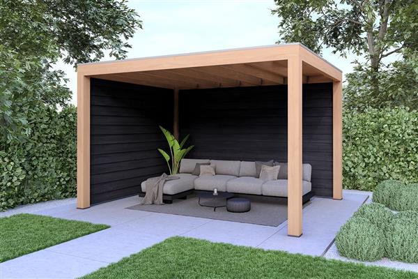 Grote foto overkapping base serie 2 douglas 400 x 300 cm tuin en terras tuinhuisjes en blokhutten